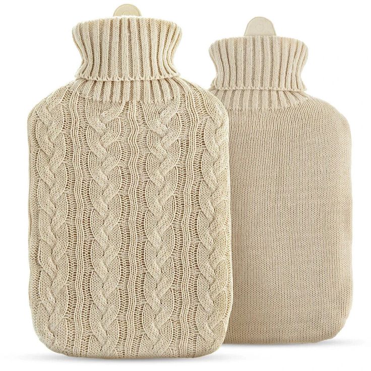 Hot Water Bottle With Knitted Cover
