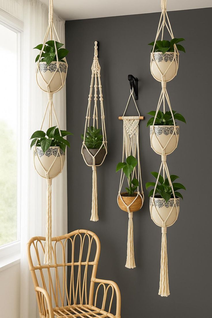 Hanging Macrame Planter Holder