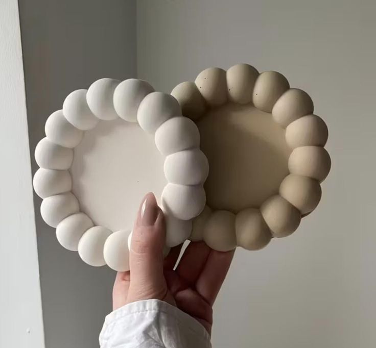 Handmade Large Round Bubble Tray: Marbled Jewelry Holder (pack of 2 )