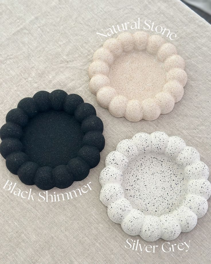 Handmade Large Round Bubble Tray: Marbled Jewelry Holder (pack of 2 )