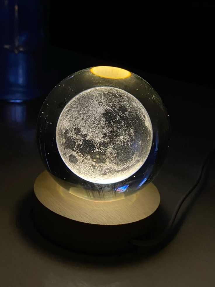 crystal moon lamp